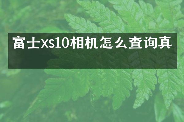 富士xs10相机怎么查询真伪