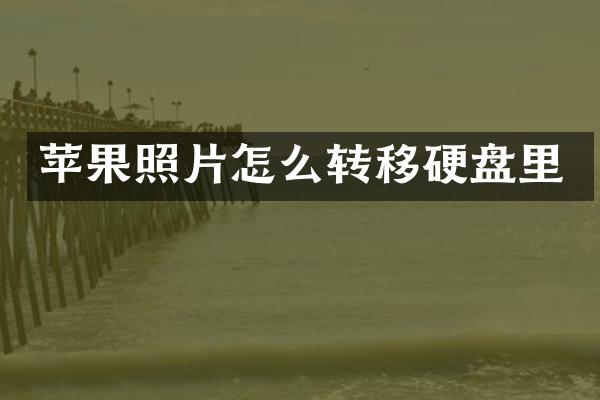 苹果照片怎么转移硬盘里