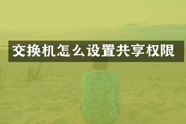 交换机怎么设置共享权限