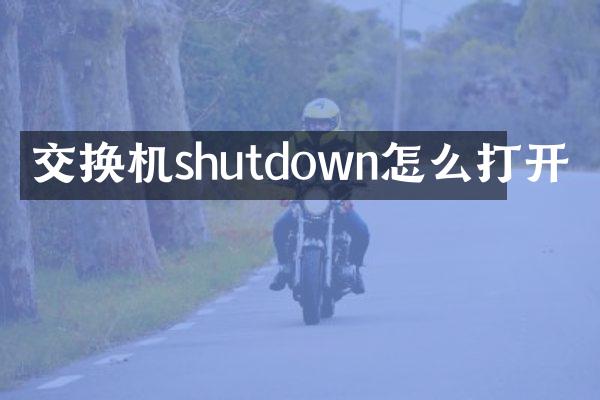交换机shutdown怎么打开