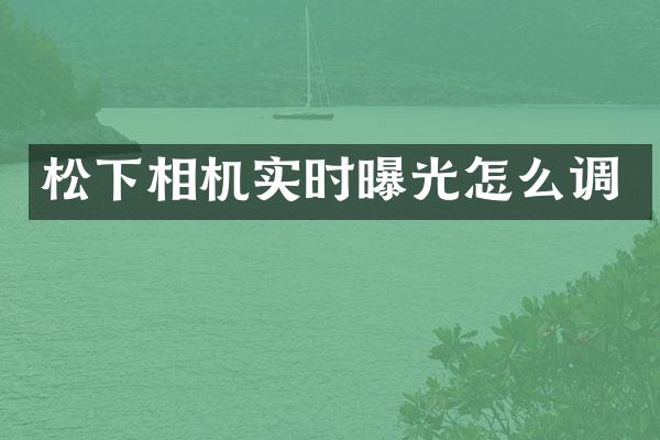 相机实时曝光怎么调