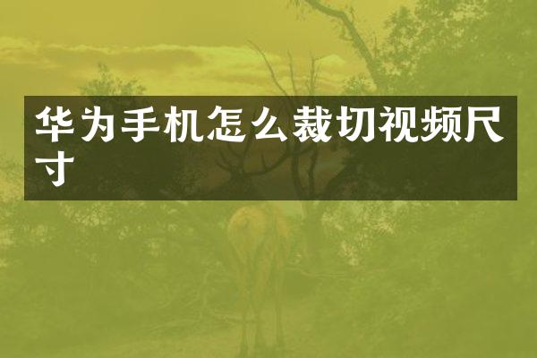 华为手机怎么裁切视频尺寸