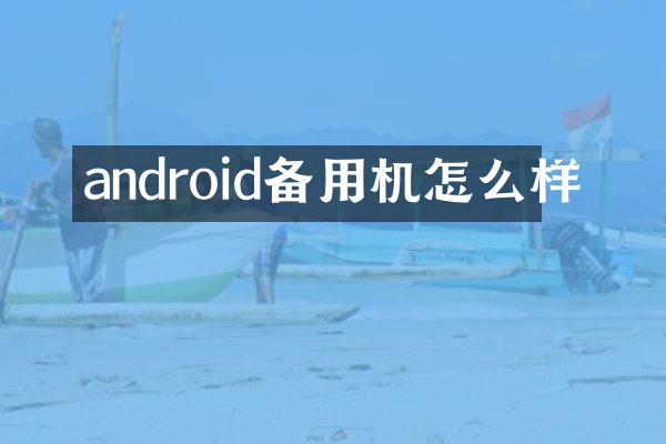 android备用机怎么样
