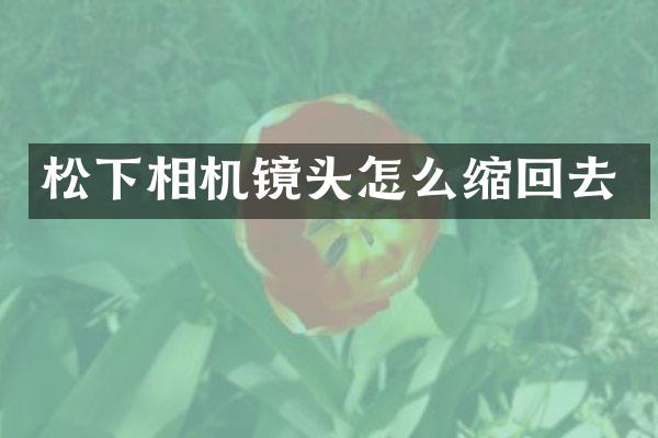 相机镜头怎么缩回去