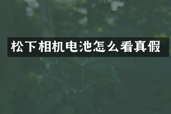相机电池怎么看真假