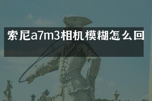 a7m3相机模糊怎么回事