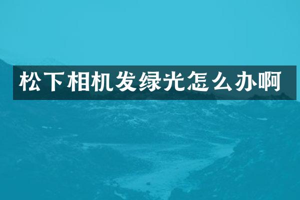 相机发绿光怎么办啊