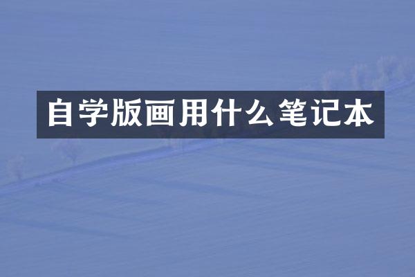 自学版画用什么笔记本