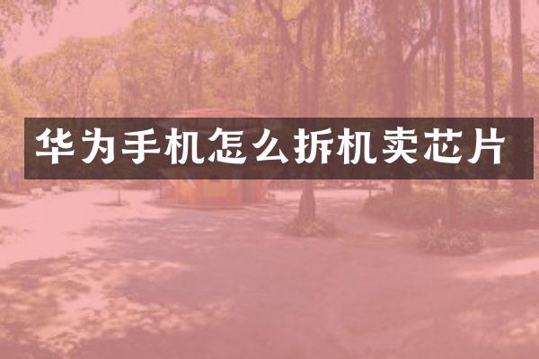 华为手机怎么拆机卖芯片