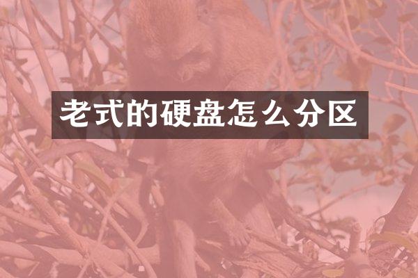 老式的硬盘怎么分区