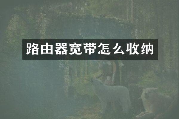 路由器宽带怎么收纳