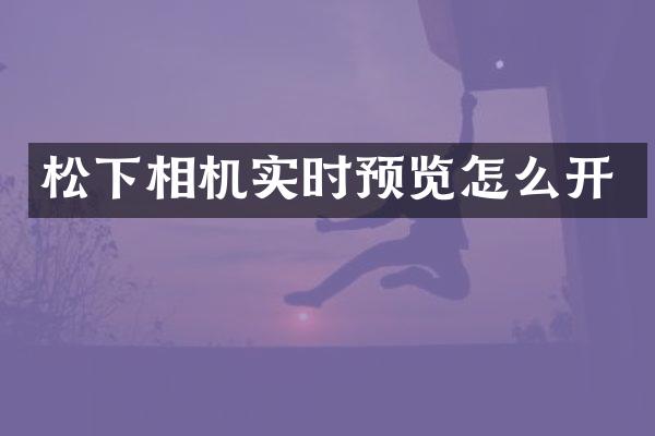 相机实时预览怎么开
