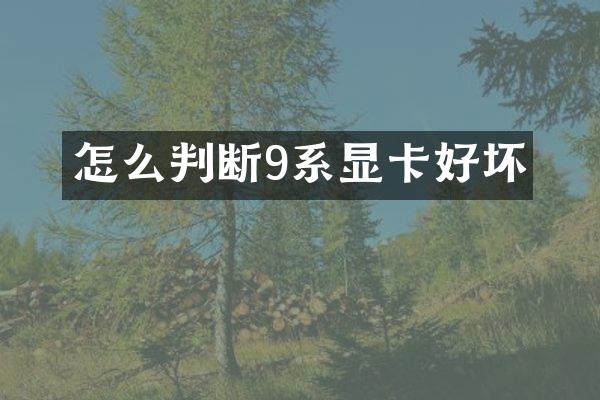 怎么判断9系显卡好坏