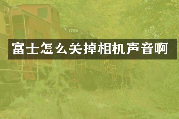 富士怎么关掉相机声音啊