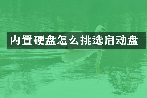 内置硬盘怎么挑选启动盘
