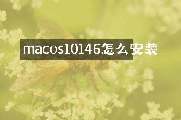 macos10146怎么安装