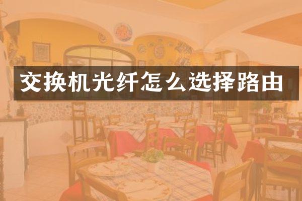 交换机光纤怎么选择路由