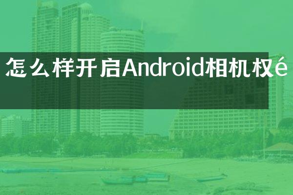 怎么样开启Android相机权限