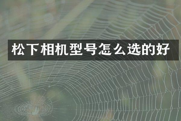 相机型号怎么选的好