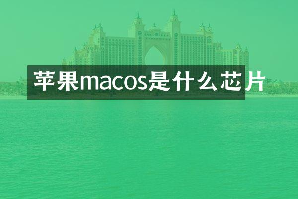 苹果macos是什么芯片