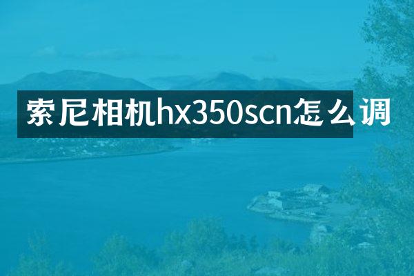 相机hx350scn怎么调
