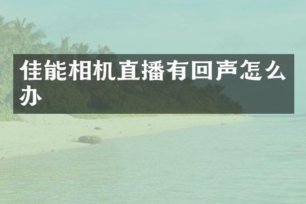 佳能相机直播有回声怎么办