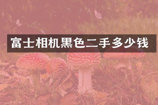 富士相机黑色二手多少钱