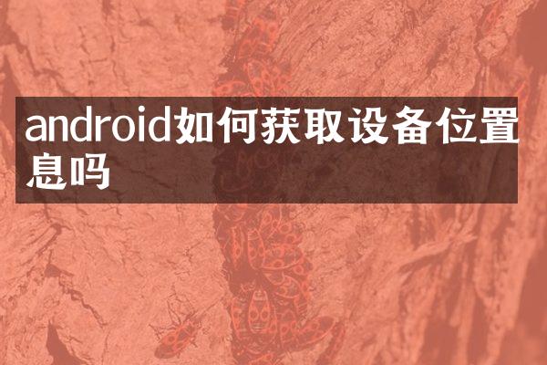 android如何获取设备位置信息吗
