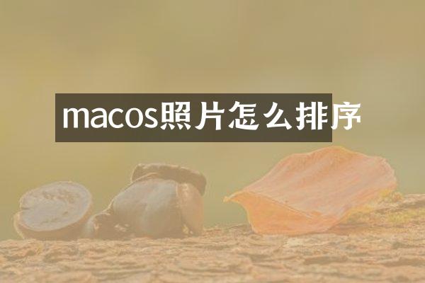 macos照片怎么排序