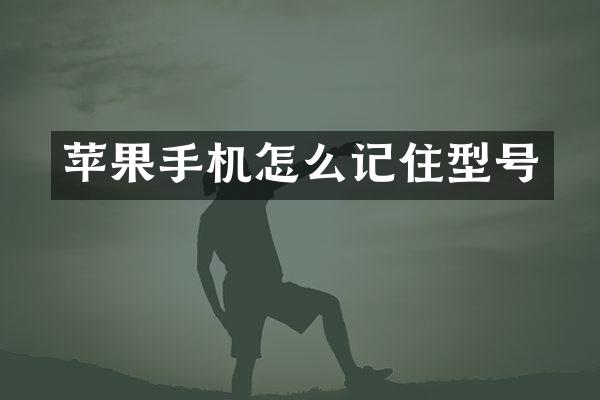苹果手机怎么记住型号