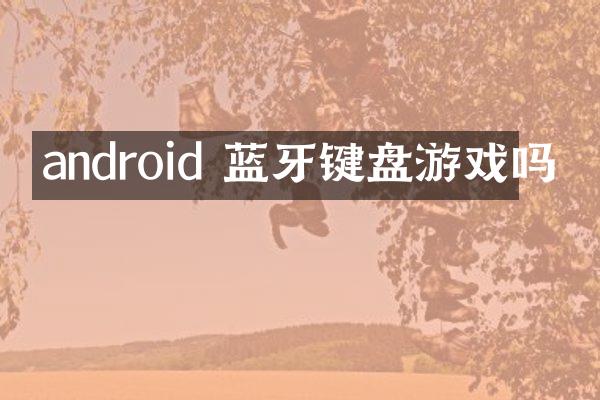 android 蓝牙键盘游戏吗