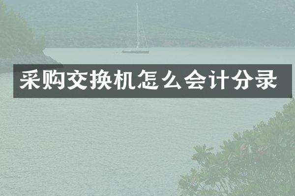 采购交换机怎么会计分录