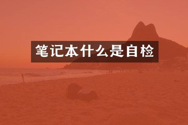 笔记本什么是自检