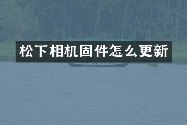 相机固件怎么更新