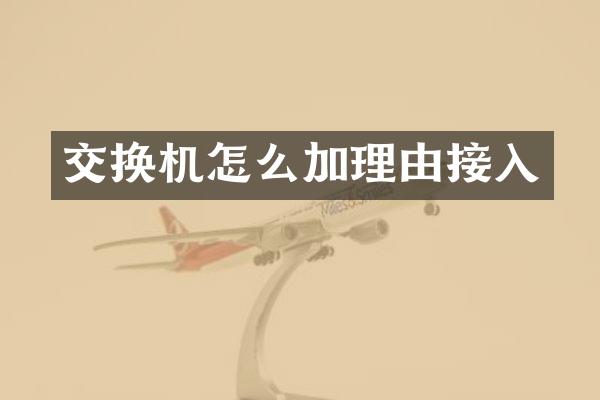 交换机怎么加理由接入