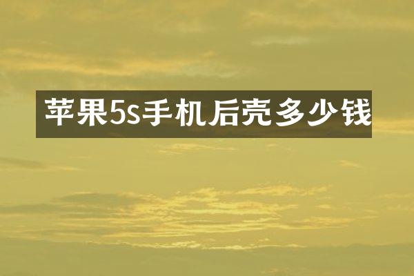 苹果5s手机后壳多少钱
