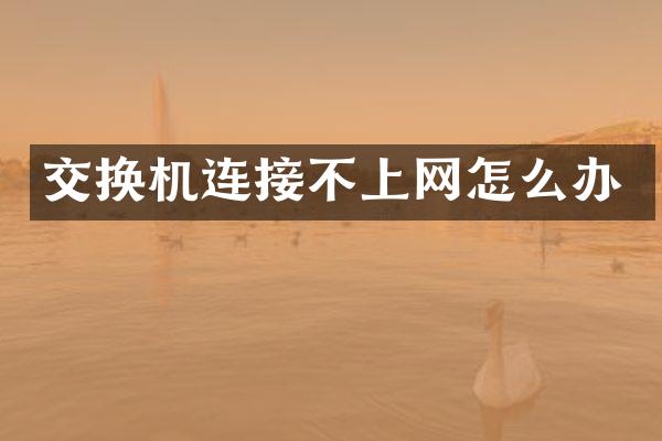 交换机连接不上网怎么办