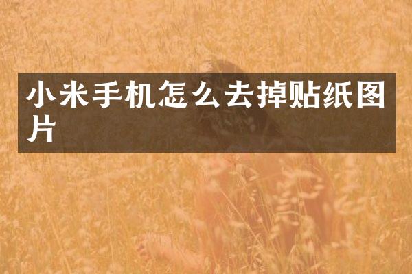 小米手机怎么去掉贴纸图片