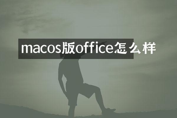 macos版office怎么样