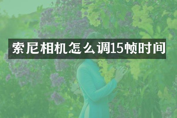 相机怎么调15帧时间