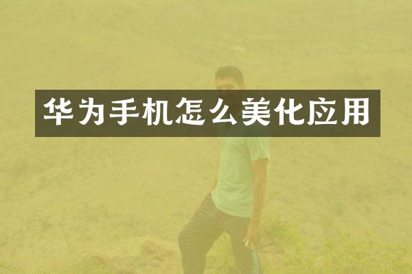 华为手机怎么美化应用
