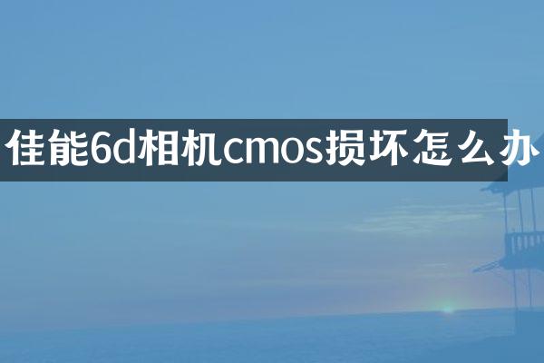 佳能6d相机cmos损坏怎么办
