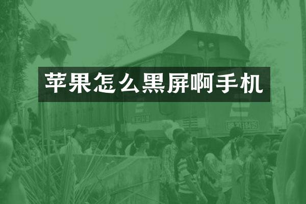 苹果怎么黑屏啊手机