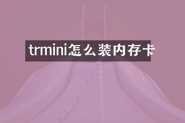 trmini怎么装内存卡