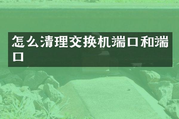 怎么清理交换机端口和端口
