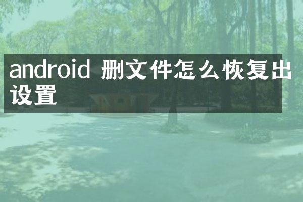 android 删文件怎么恢复出厂设置
