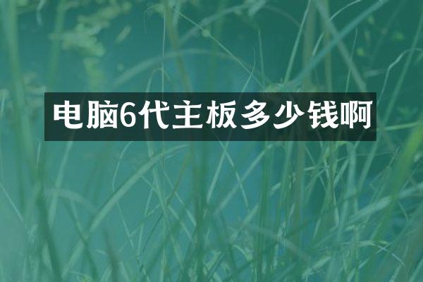 电脑6代主板多少钱啊