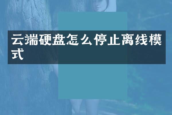 云端硬盘怎么停止离线模式