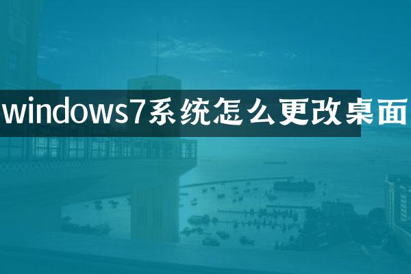 windows7系统怎么更改桌面
