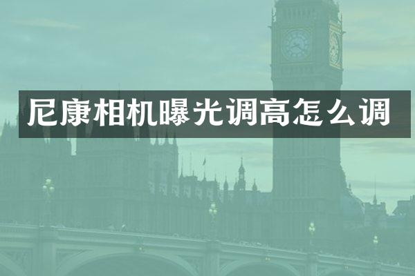 尼康相机曝光调高怎么调